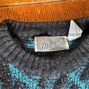 Method Men's Crewneck Sweater - Charcoal and Teal